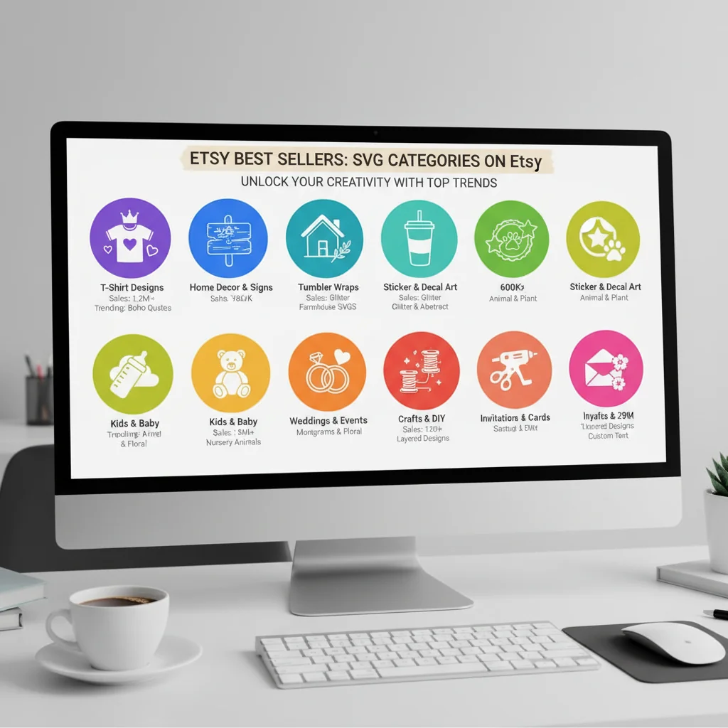 Best-Selling SVG Categories on Etsy in 2026: 15 Niches and Typical Prices