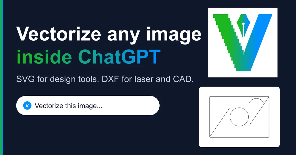 ChatGPT image to SVG or DXF: how to vectorize an AI-generated picture