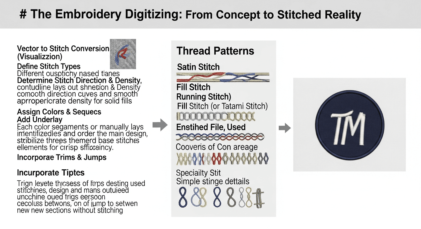 Embroidery Digitizing: How to Convert Images to Stitch-Ready Vectors