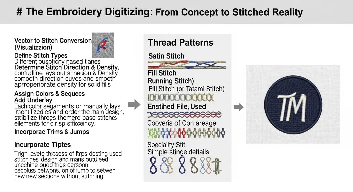 Embroidery Digitizing: How to Convert Images to Stitch-Ready Vectors