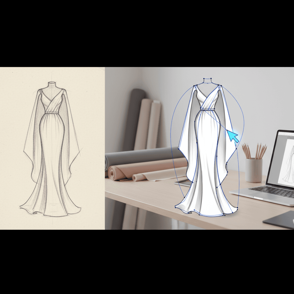 Vectorizing Fashion Illustrations: From Sketch to Digital