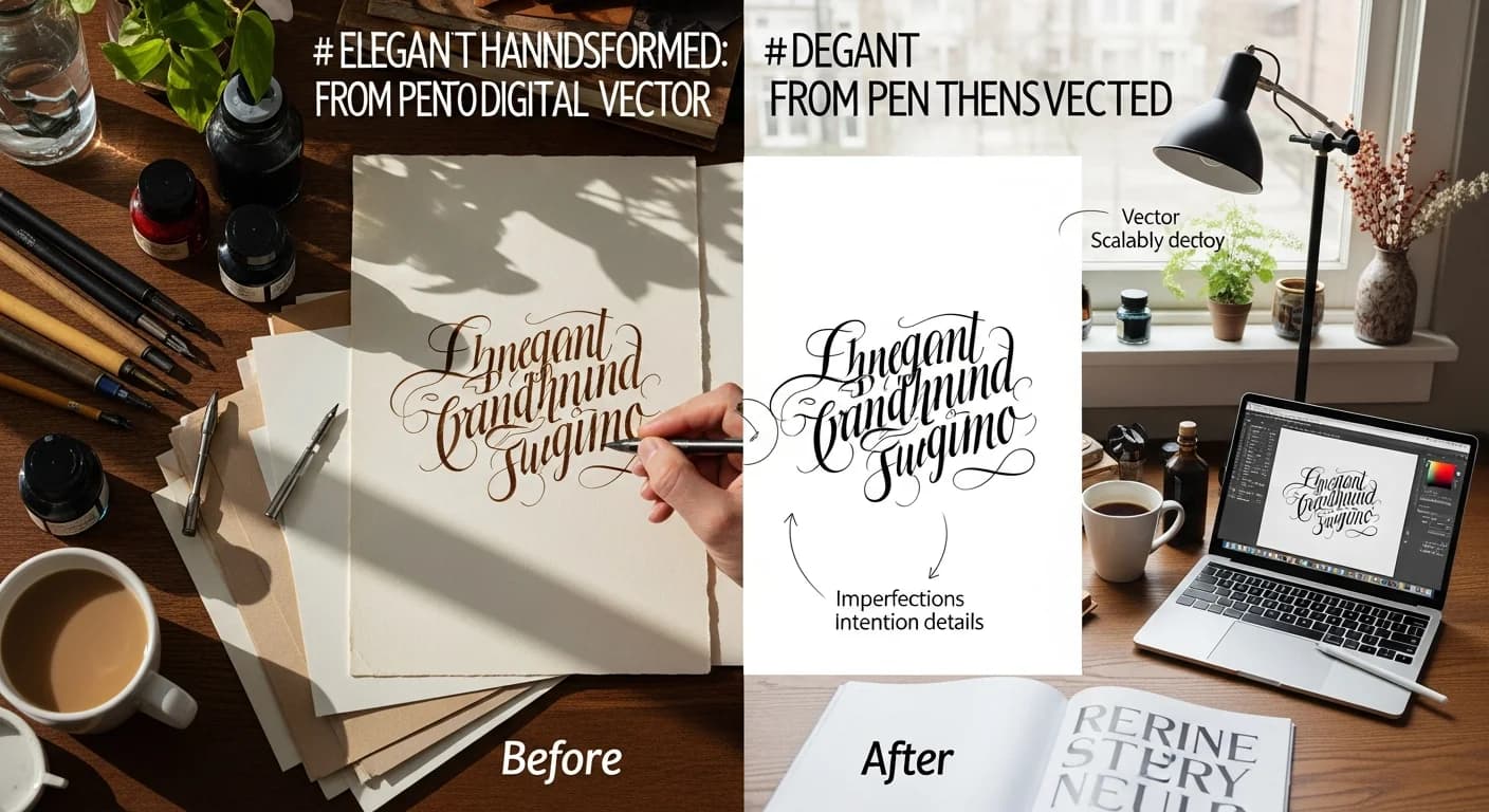 How to Convert Handwriting to Vector: Calligraphy & Script Digitization