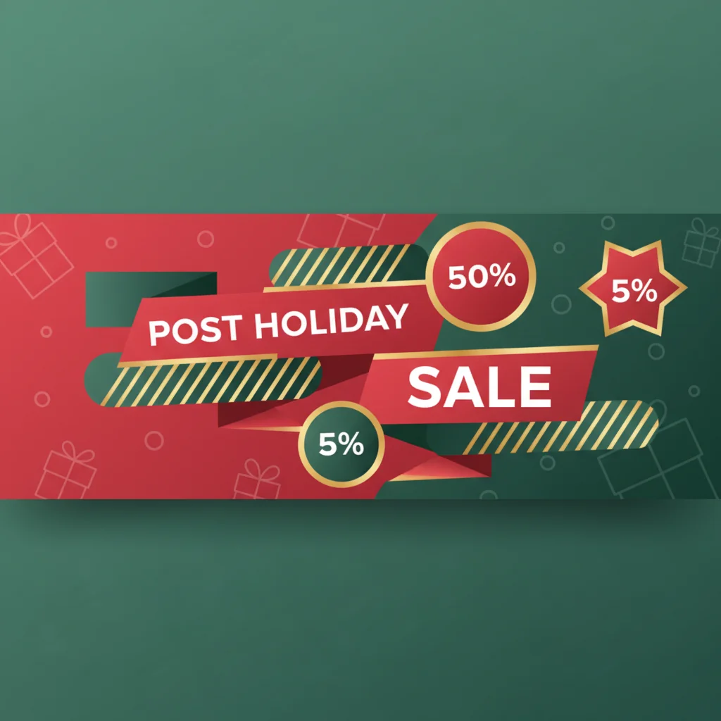Graphiques de Soldes Post-Noël : Concevoir des Supports Promo à Fort Taux de Conversion