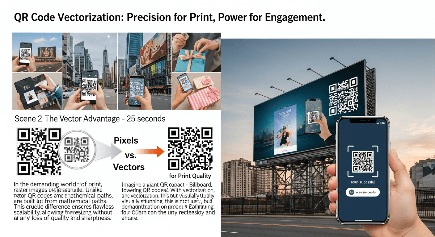 Vectorizing QR Codes for Print: Perfect Scanning at Any Size