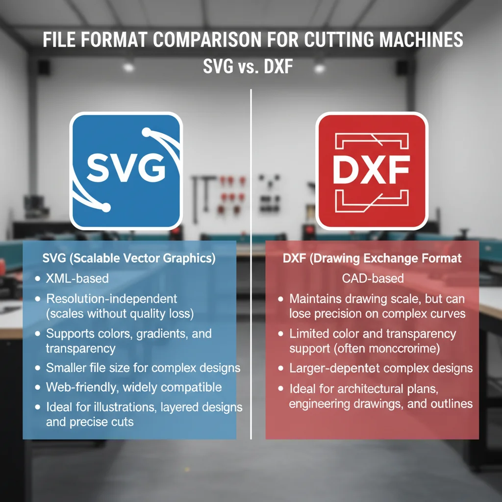 SVG vs DXF: Which Format for Your Cutting Machine?