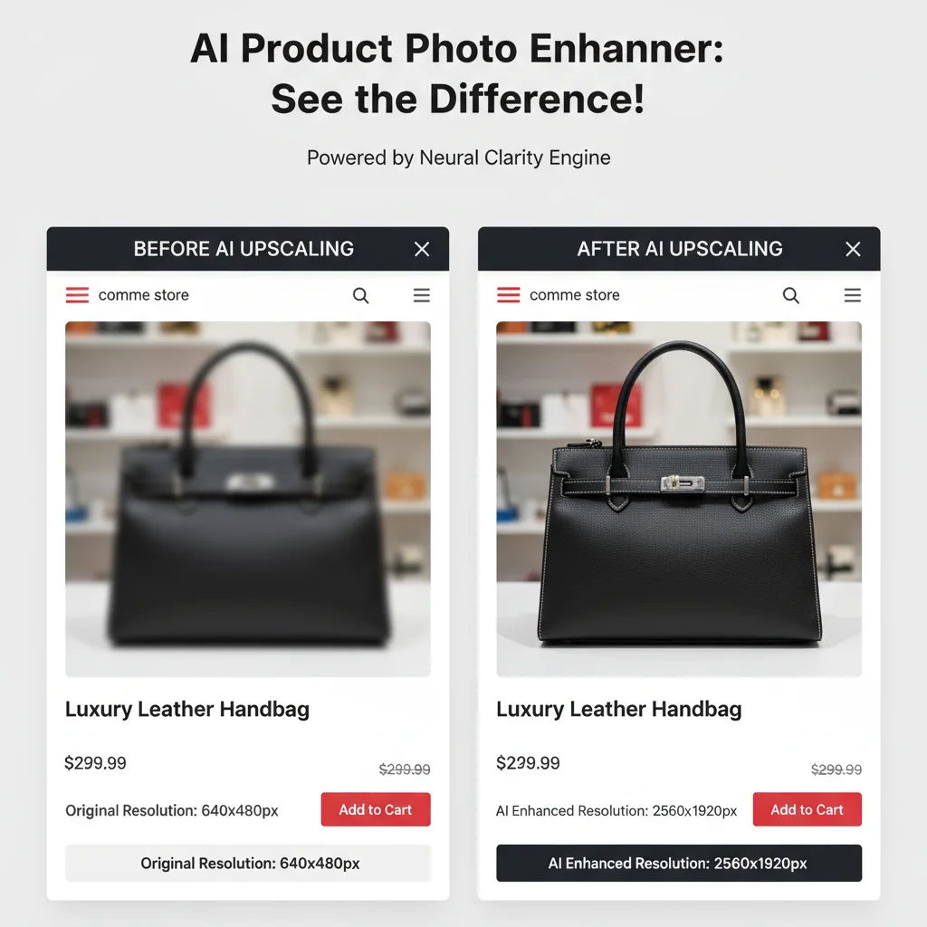 Upscaling E-Commerce Product Photos: Boost Sales with Better Images