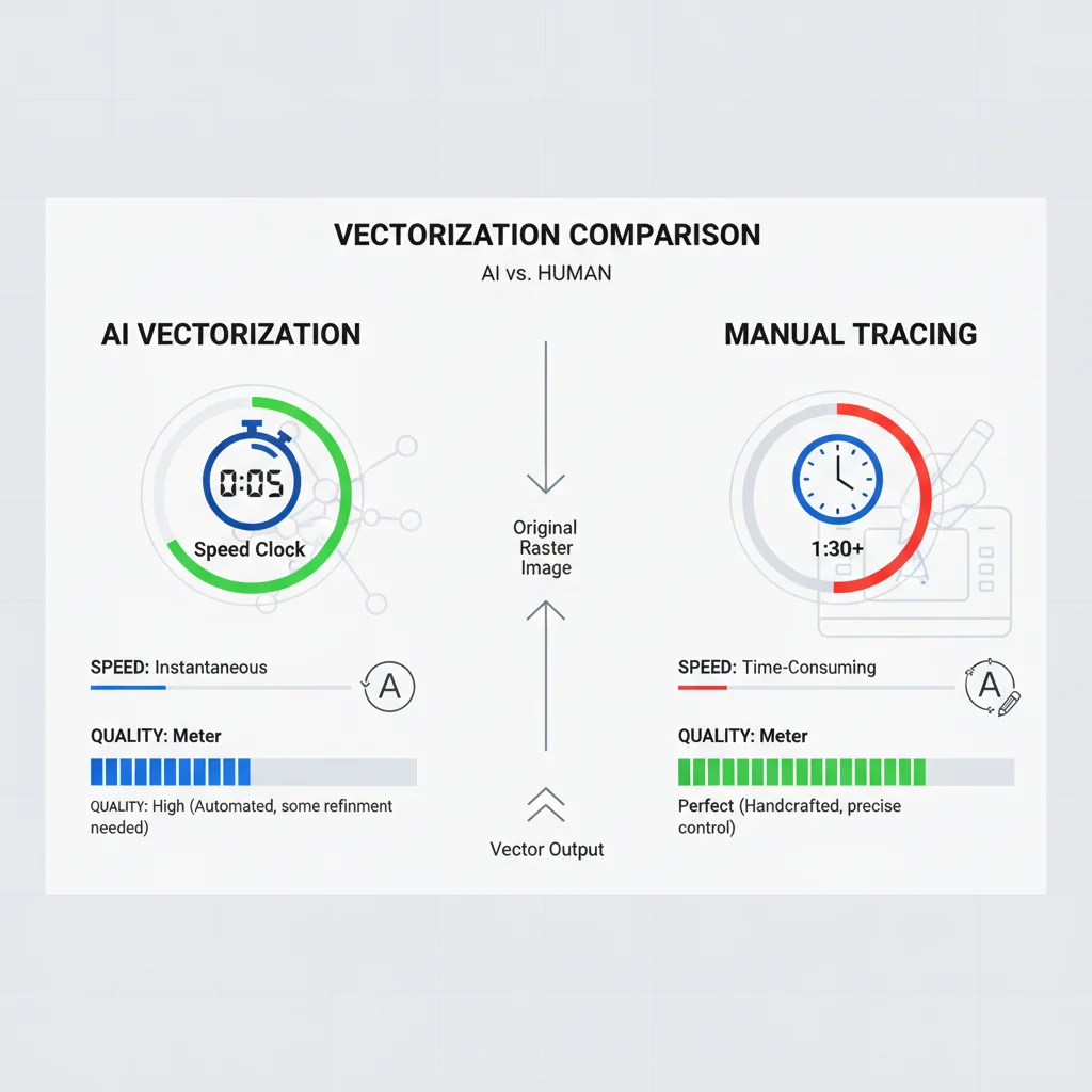 VectoSolve vs Manual Tracing: Why AI Vectorization Saves You Hours