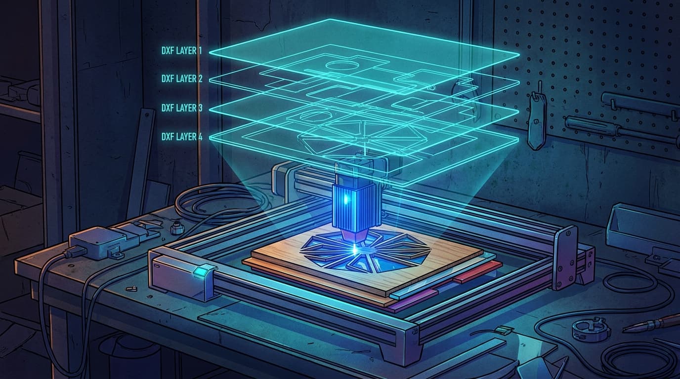 xTool DXF Workflow: Optimal Settings for Engraving + Cutting