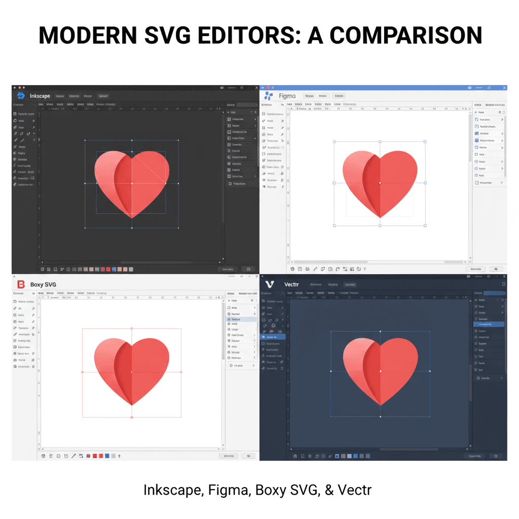 Best Free SVG Editors in 2026: Inkscape vs Figma vs Boxy SVG Compared