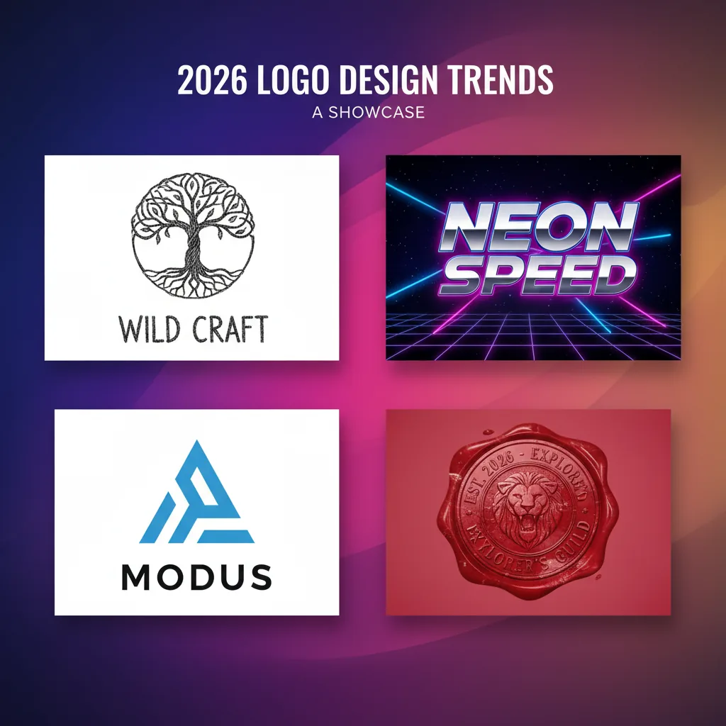 Logo Design Trends 2026: Hand-Drawn, Retro-Futurism & Neo-Minimalism