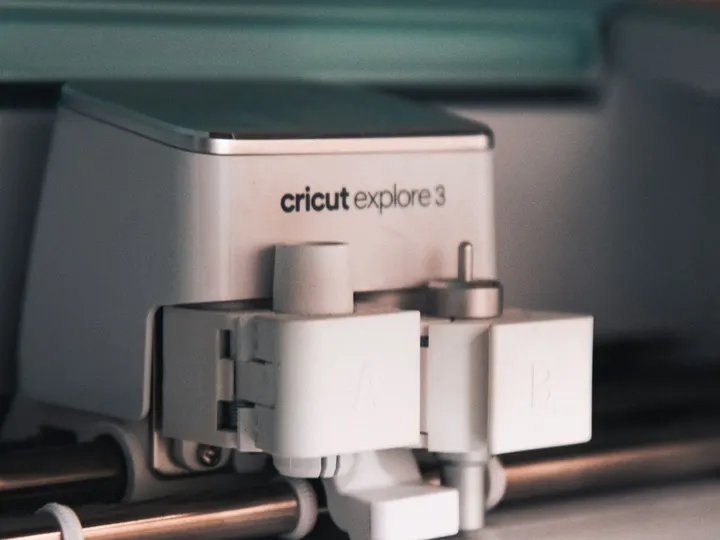 A Cricut Explore 3 cutting machine