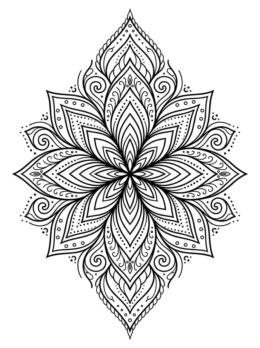 Ornamental tattoo stencil linework example