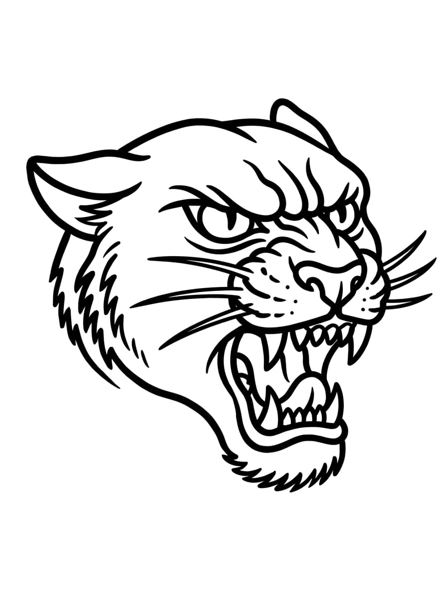 Traditional tattoo stencil linework example