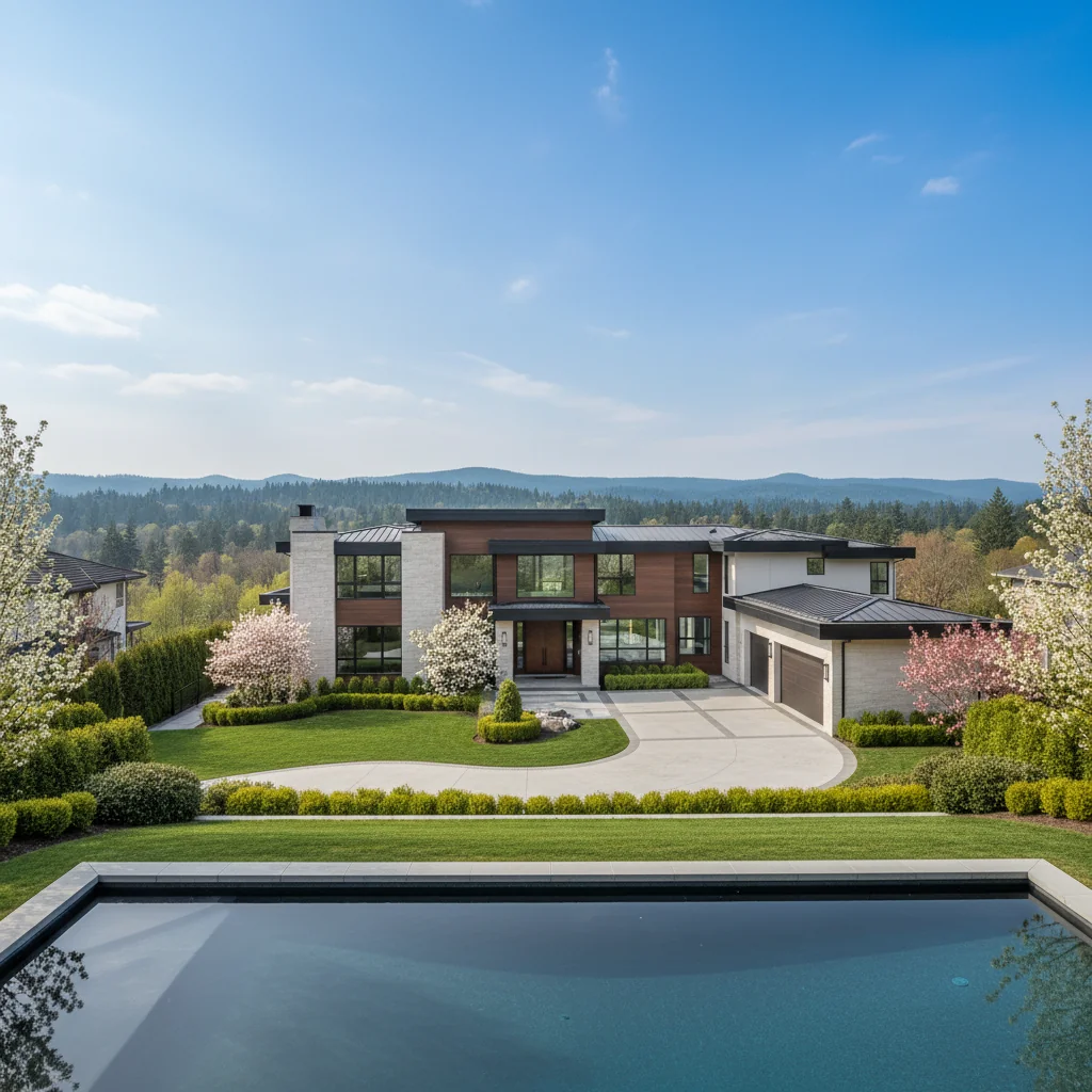 Background removal applied to real estate photography to isolate the property and eliminate distracting surroundings