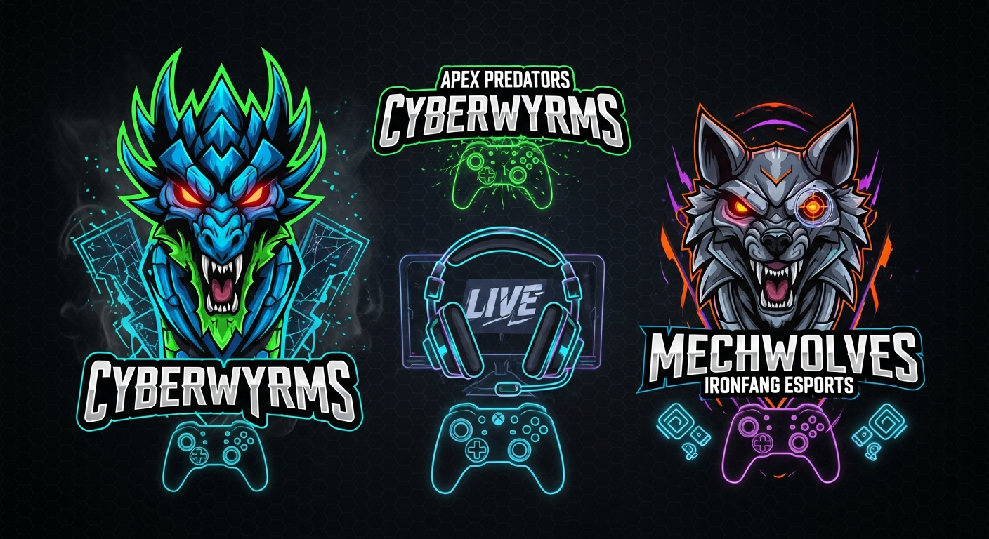 Gaming and esports logo vectorization for competitive teams