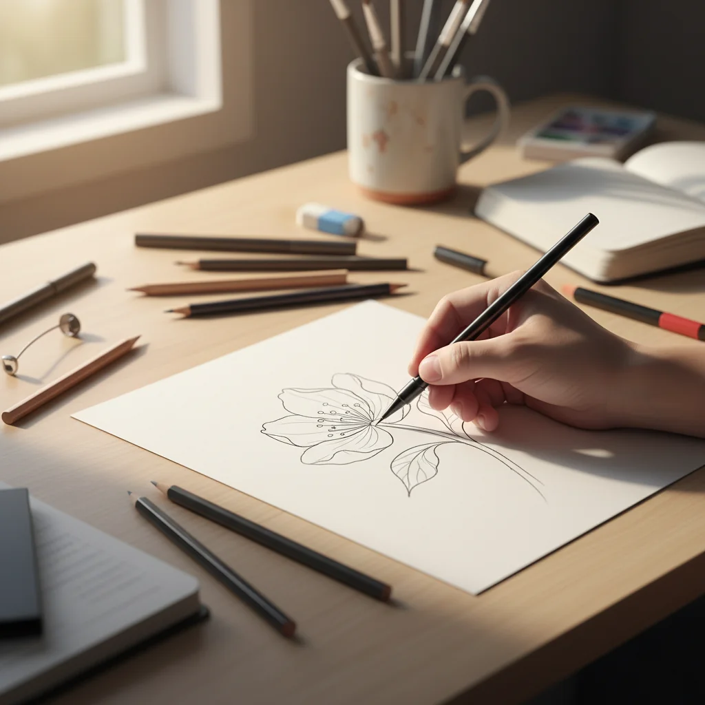 Starting with a clean hand-drawn sketch