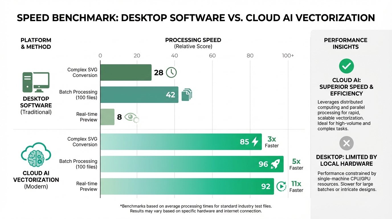 Speed benchmark: desktop vs cloud AI conversion