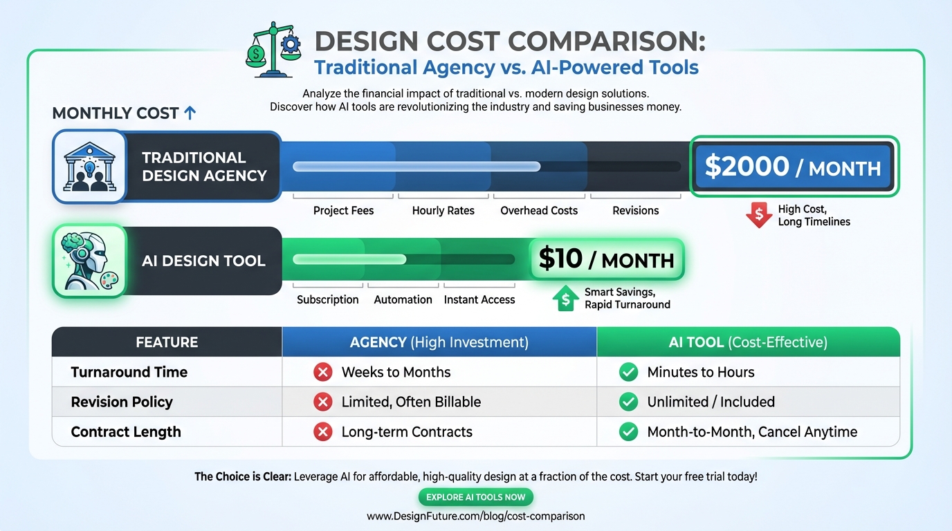 Cost comparison: design agency vs AI tools