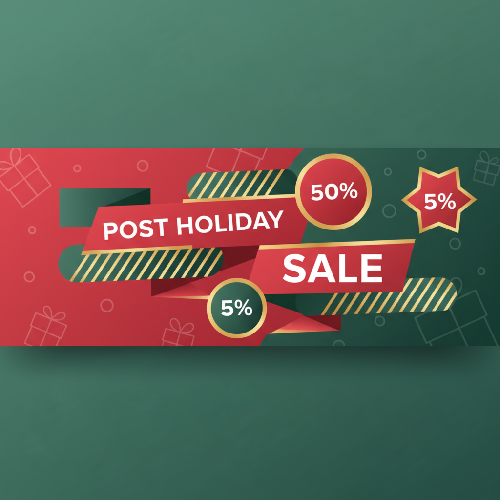 Post-Christmas sale graphics and templates