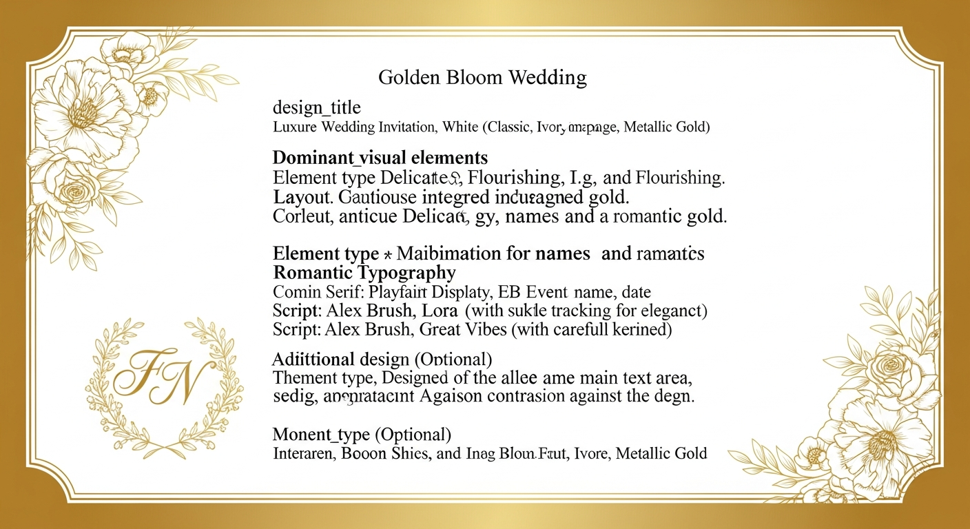 Wedding invitation vector design for seasonal inspiration