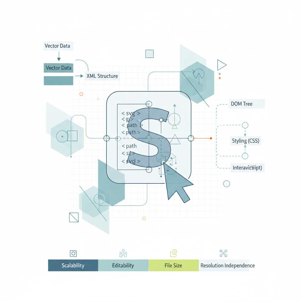 Complete guide to SVG format usage, structure, and comparison with raster formats